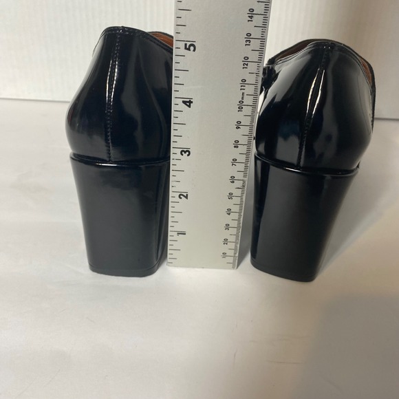 Vionic Black Suede & Patent Leather Block Heel Ankle Booties Womens 7.5 Squared - Picture 7 of 16